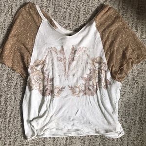 Free people top with detailed sleeves
